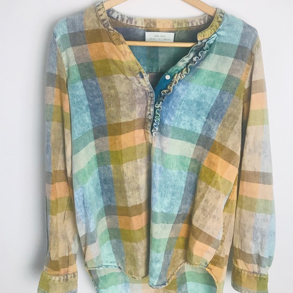 Anthropologie Tops - Anthro Isabella Sinclair Plaid Flannel